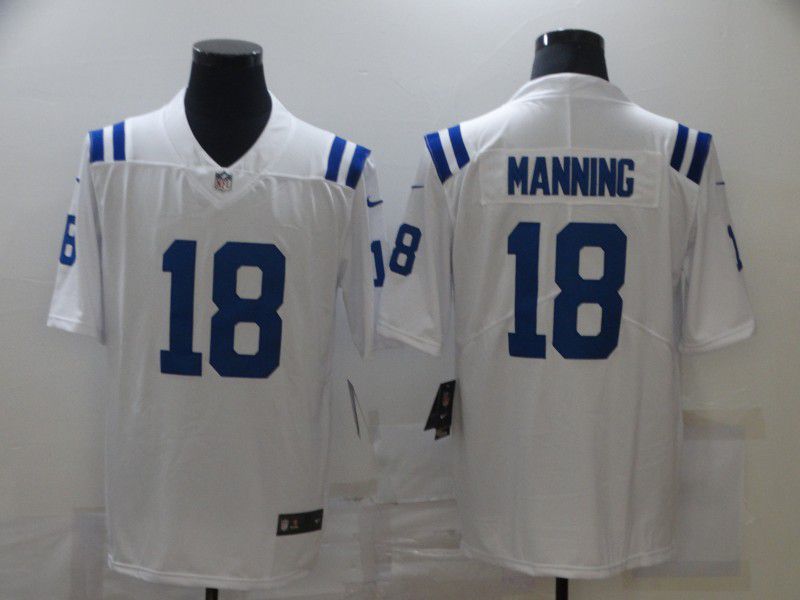 Men Indianapolis Colts #18 Manning White Nike Limited Vapor Untouchable NFL Jerseys